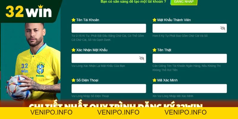 Đăng Ký 32Win - Nhanh Chóng Không Bỏ Lỡ Thưởng Lớn - Venipo