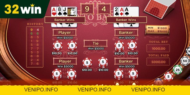 Danh sách Tool Baccarat Hàng Đầu Cho Người Chơi Tại 32Win - Venipo