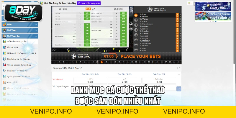 Saba Sports - Sảnh Thể Thao Uy Tín, Tỷ Lệ Cạnh Tranh - Venipo