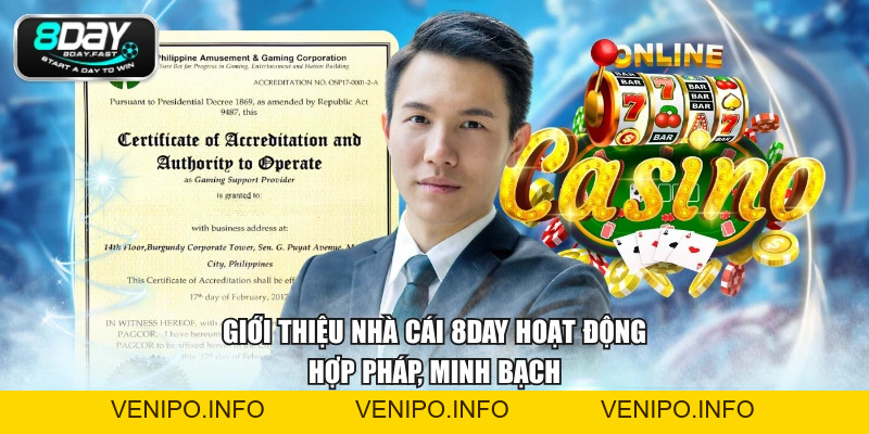 Giới Thiệu 8DAY🎖️Nhà Cái Uy Tín, Tặng Thưởng Đăng Ký 88K - Venipo