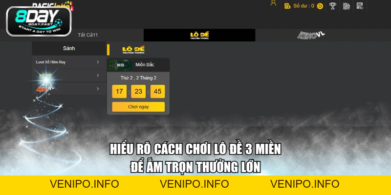 Lô Đề 3 Miền - Dự Đoán Xổ Số Bắc, Trung, Nam Nhận Thưởng Lớn - Venipo