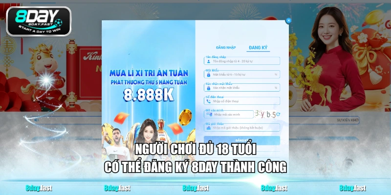 Hướng Dẫn Đăng Ký 8DAY Chi Tiết Chỉ Với 3 Bước Cực Nhanh - Venipo