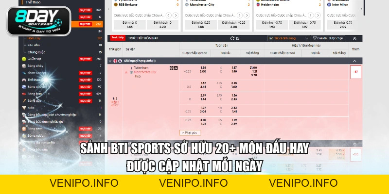 Sảnh BTi Sports - Thiên Đường Cá Cược Thể Thao Đỉnh Cao - Venipo