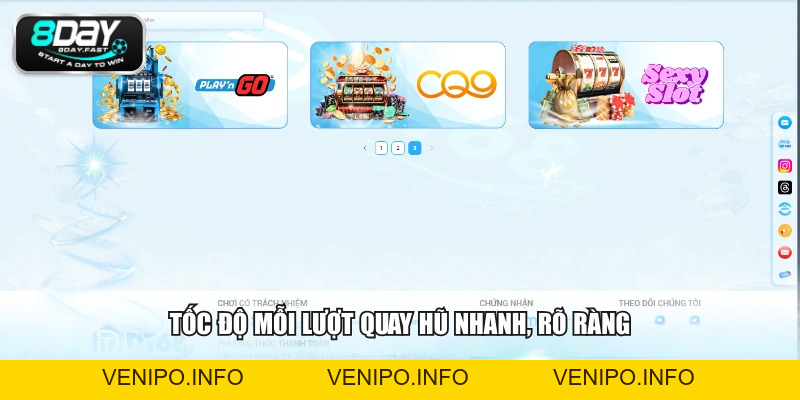 Nổ Hũ 8DAY - Tỷ Lệ Thưởng Cao, Chủ Đề Game Cực Cuốn - Venipo